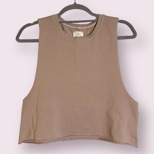 Offline By Aerie Blush Dusty Rose Pink Cropped Muscle Tank Top XS.